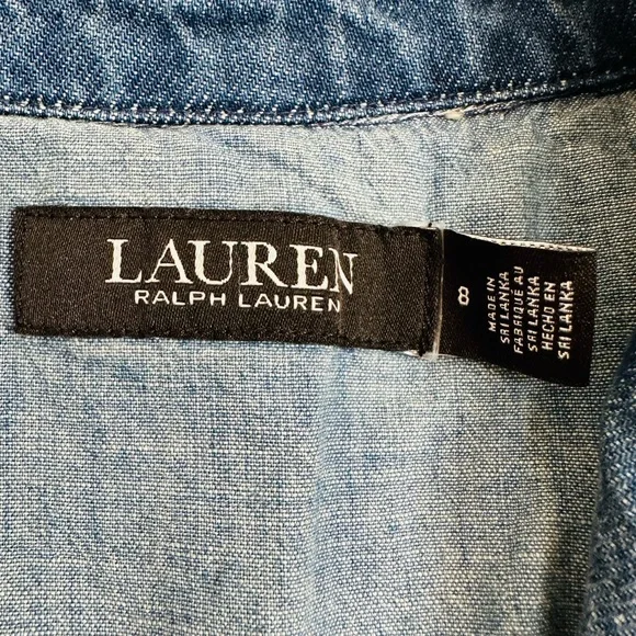 Ralph Lauren Casual Blue Cotton Denim One Button Notch Collar Blazer Jacket - Picture 16 of 16